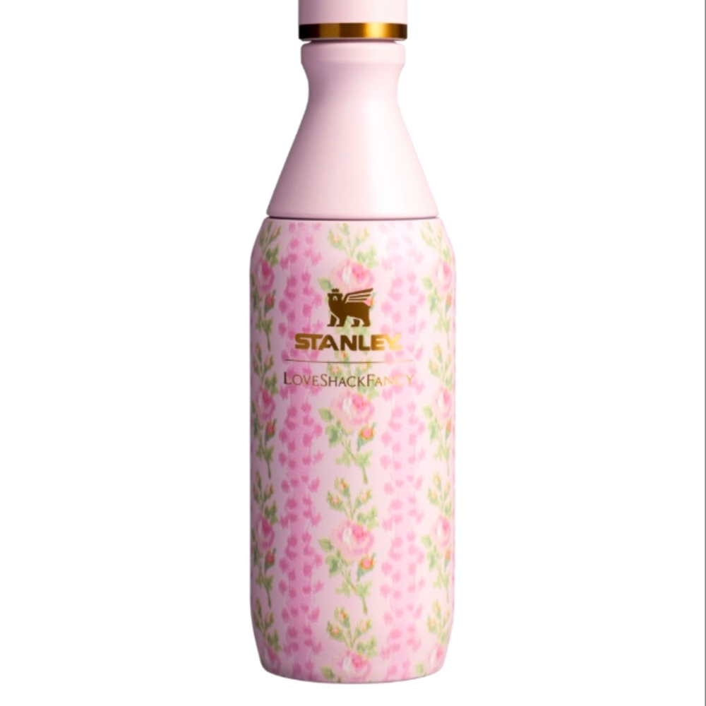 🎀LoveShack Fancy X Stanley 12OZ All Day Slim Bottle 🎀 Blooming Heirloom Pink